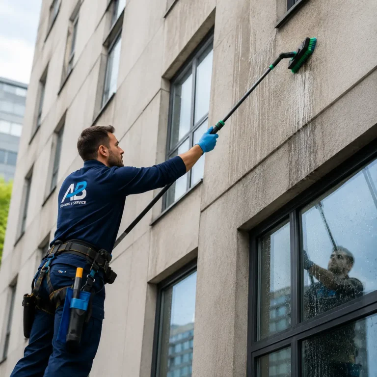 Fassadenreinigung und Gebäudereinigung Augsburg, Wand, Halle, Gebäude reinigen außenfläche